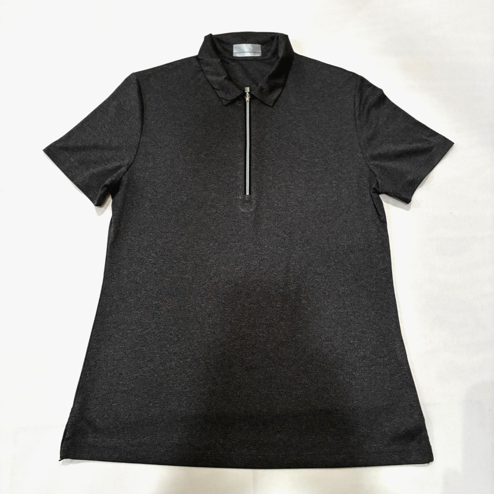 CALLAWAY Women's Golf Polo Short Sleeve 1/4 Zip Size S Dark Gray
